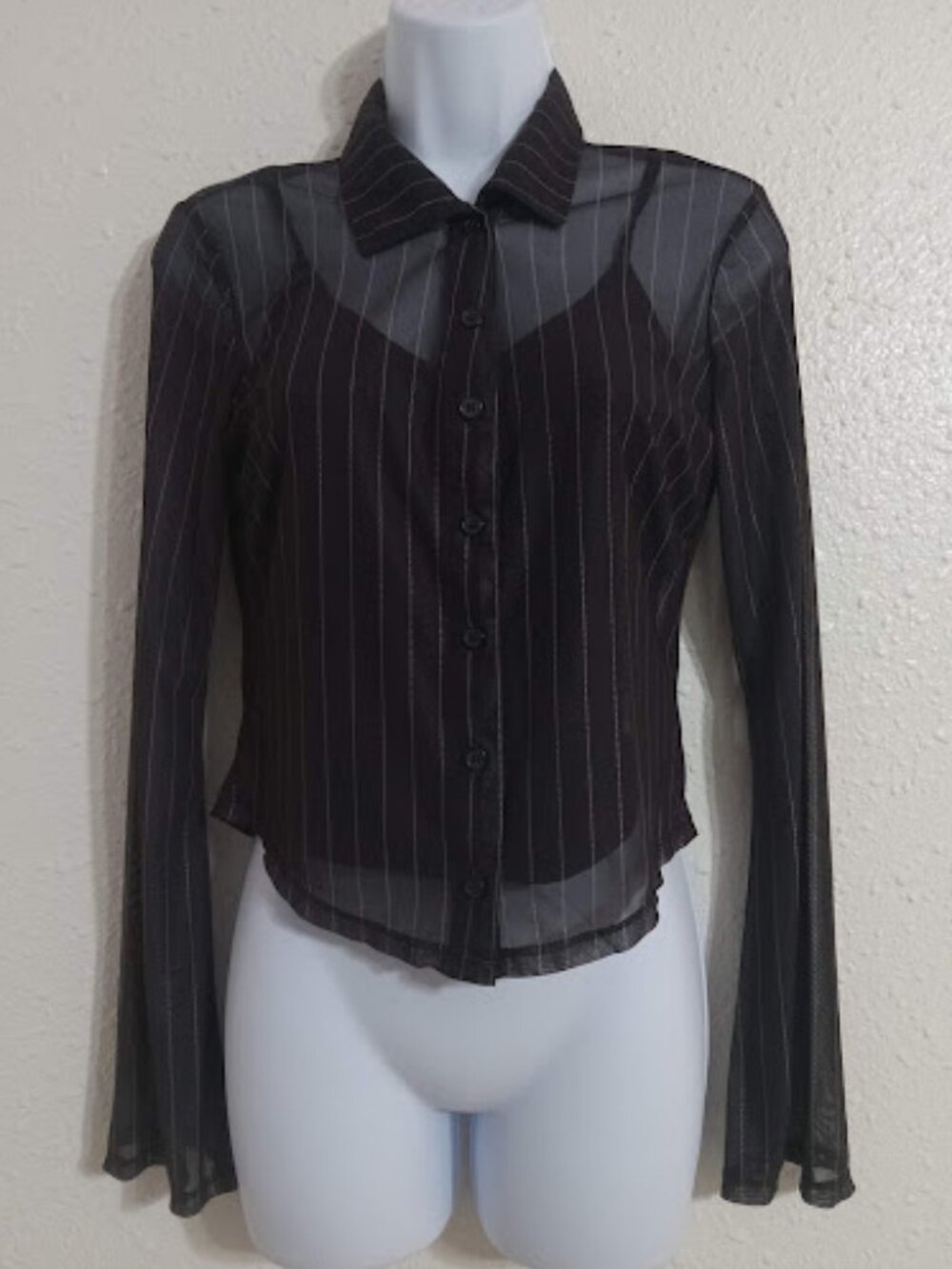NO COMMENT - 2-piece set - long sleeve button down